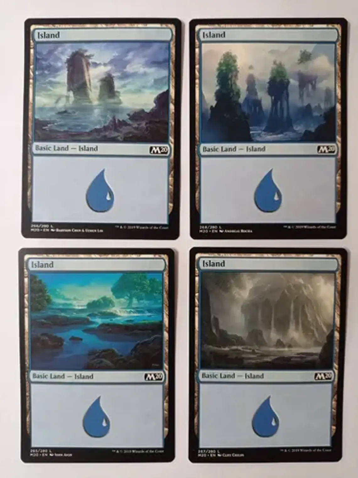 Magic The Gathering Lands 4x Island M20 Mtg 1