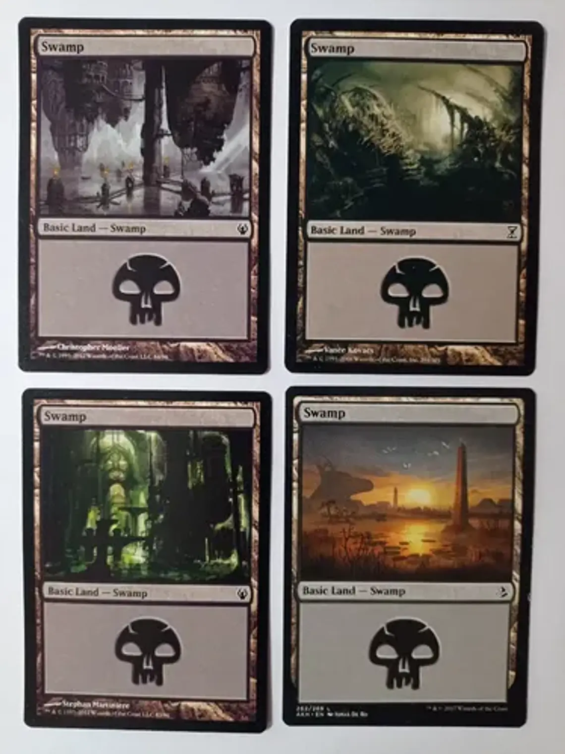 Magic The Gathering Lands 4x Swamp Mix Mtg 1