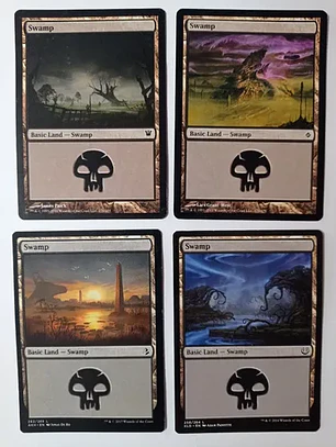 Magic The Gathering Lands 4x Swamp Mix Innistrad+ Mtg