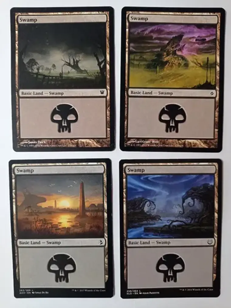 Magic The Gathering Lands 4x Swamp Mix Innistrad+ Mtg 1