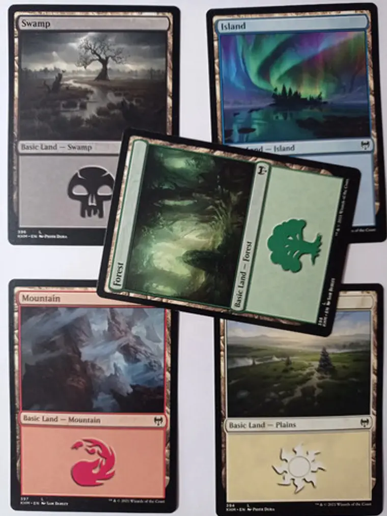 Magic The Gathering Lands 5x Mix Kaldheim Mtg 1