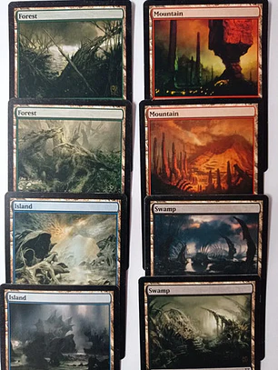 Magic The Gathering Lands 8x Mix Time Spiral Mtg