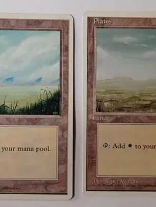 Magic The Gathering Lands 2x Plains 4ta Ed Mtg