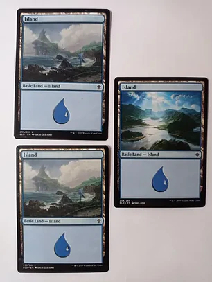 Magic The Gathering Lands 3x Island Throne Eldraine Mtg