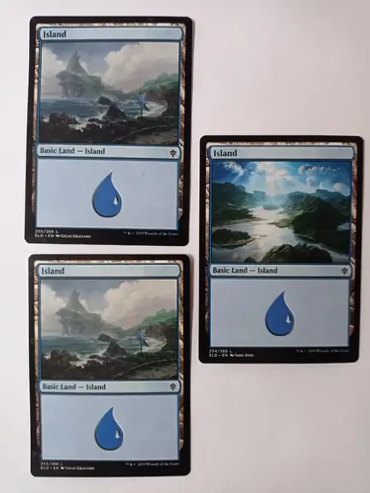 Magic The Gathering Lands 3x Island Throne Eldraine Mtg 1