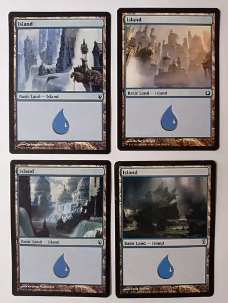 Magic The Gathering Lands 4x Island Mix Mtg 1