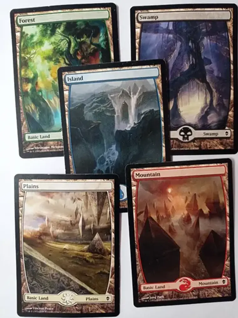 Magic The Gathering Lands 5x Mix Zendikar Mtg 2