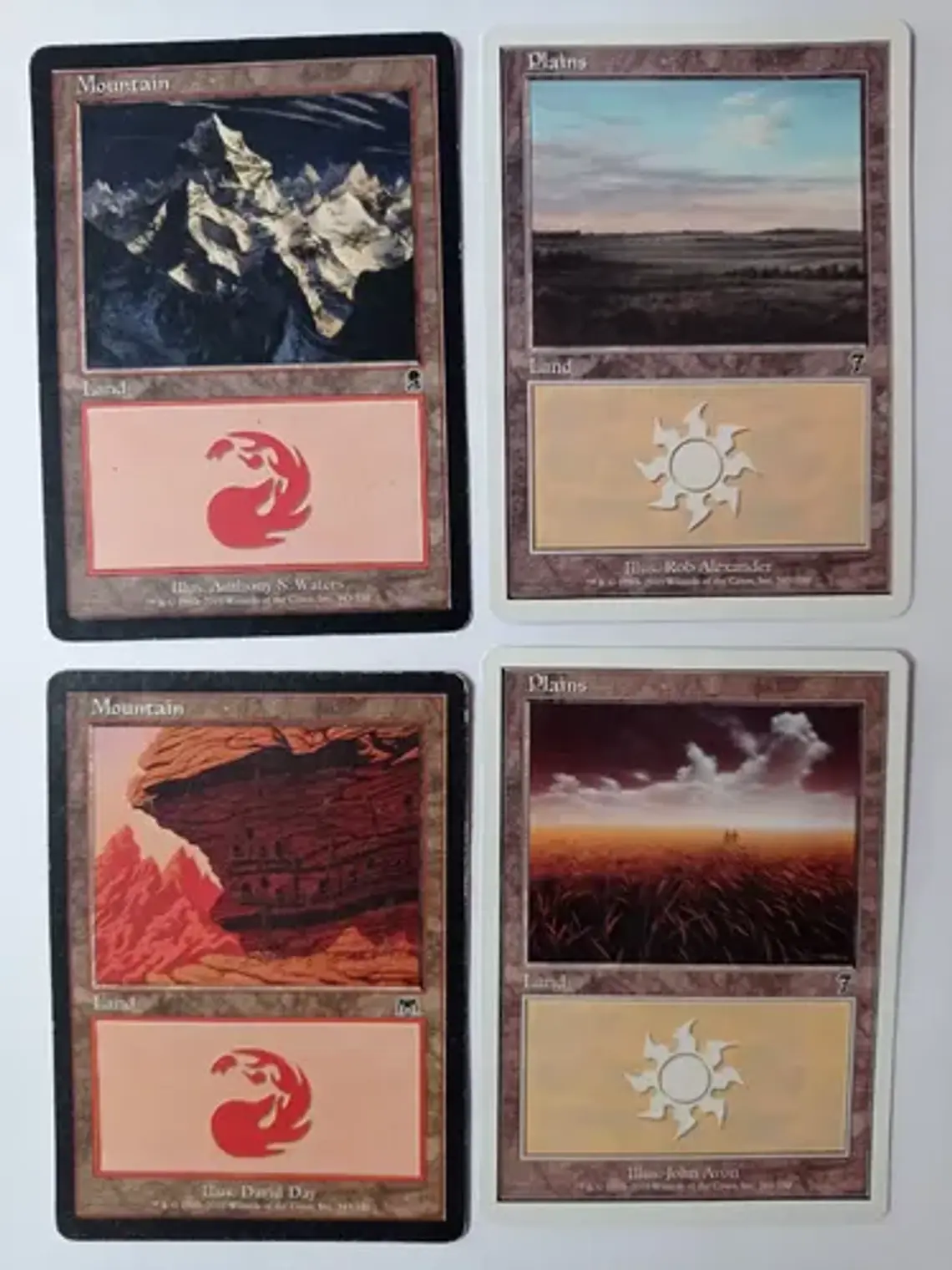 Magic The Gathering Lands 4x Plains Mountain Mix 7ma+ Mtg 1