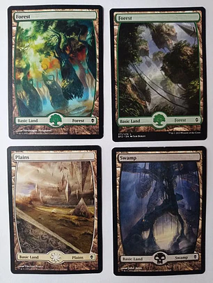 Magic The Gathering Lands 4x Mix Zendikar+ Mtg