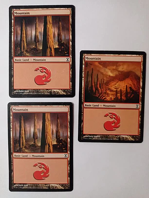 Magic The Gathering Lands 3x Mountain Time Spiral Mtg
