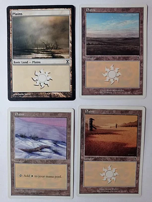 Magic The Gathering Lands 4x Plains Mix 7ma+ Mtg