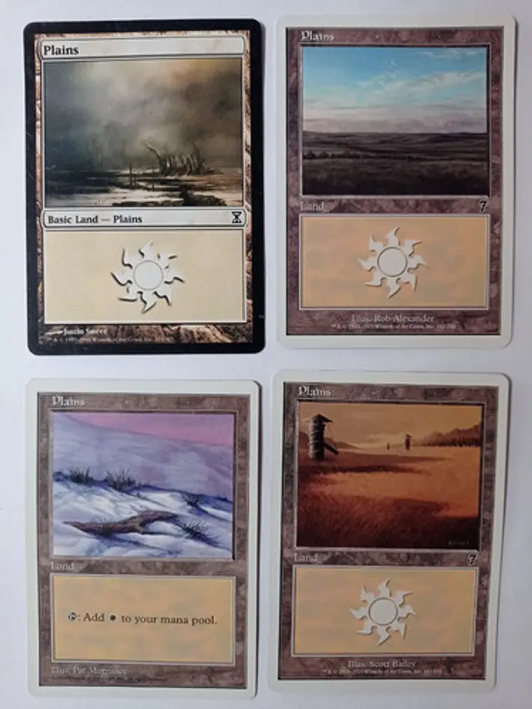Magic The Gathering Lands 4x Plains Mix 7ma+ Mtg 1