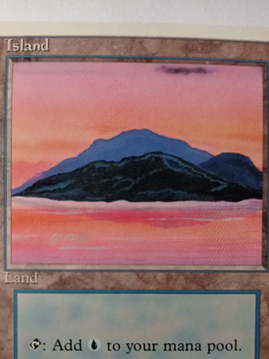 Magic The Gathering Lands 1x Island 4ta Ed Mtg 1
