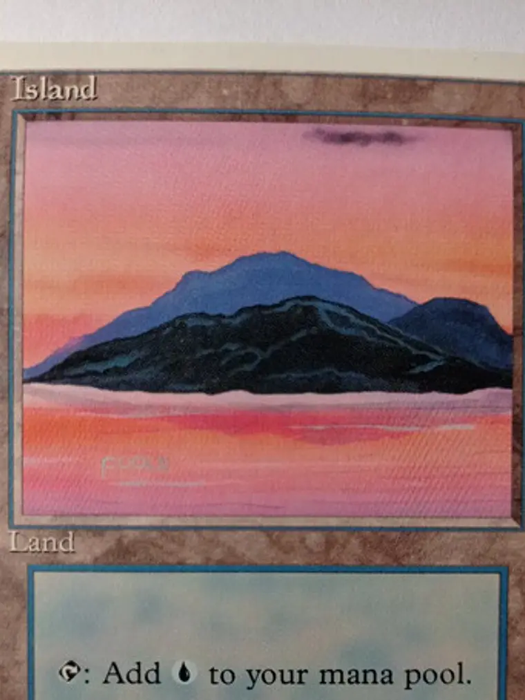 Magic The Gathering Lands 1x Island 4ta Ed Mtg 1