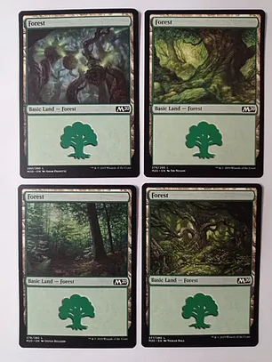 Magic The Gathering Lands 4x Forest M20 Mtg