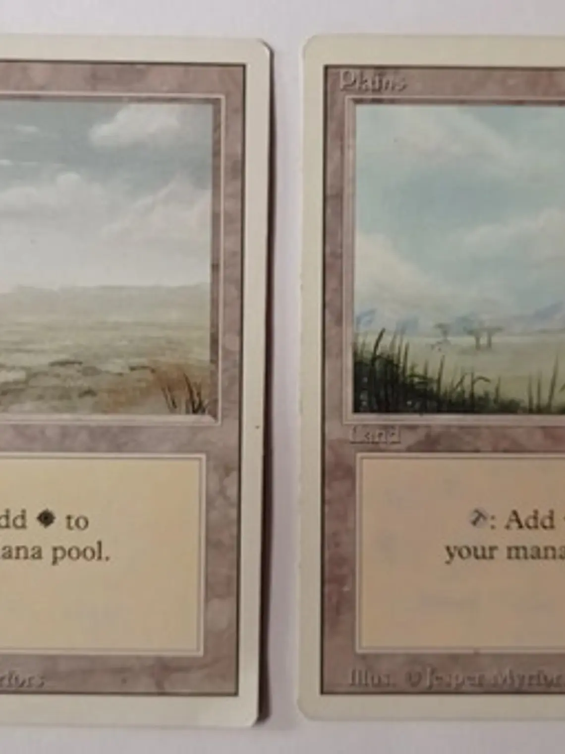 Magic The Gathering Lands 2x Plains Revised Ed Mtg 1