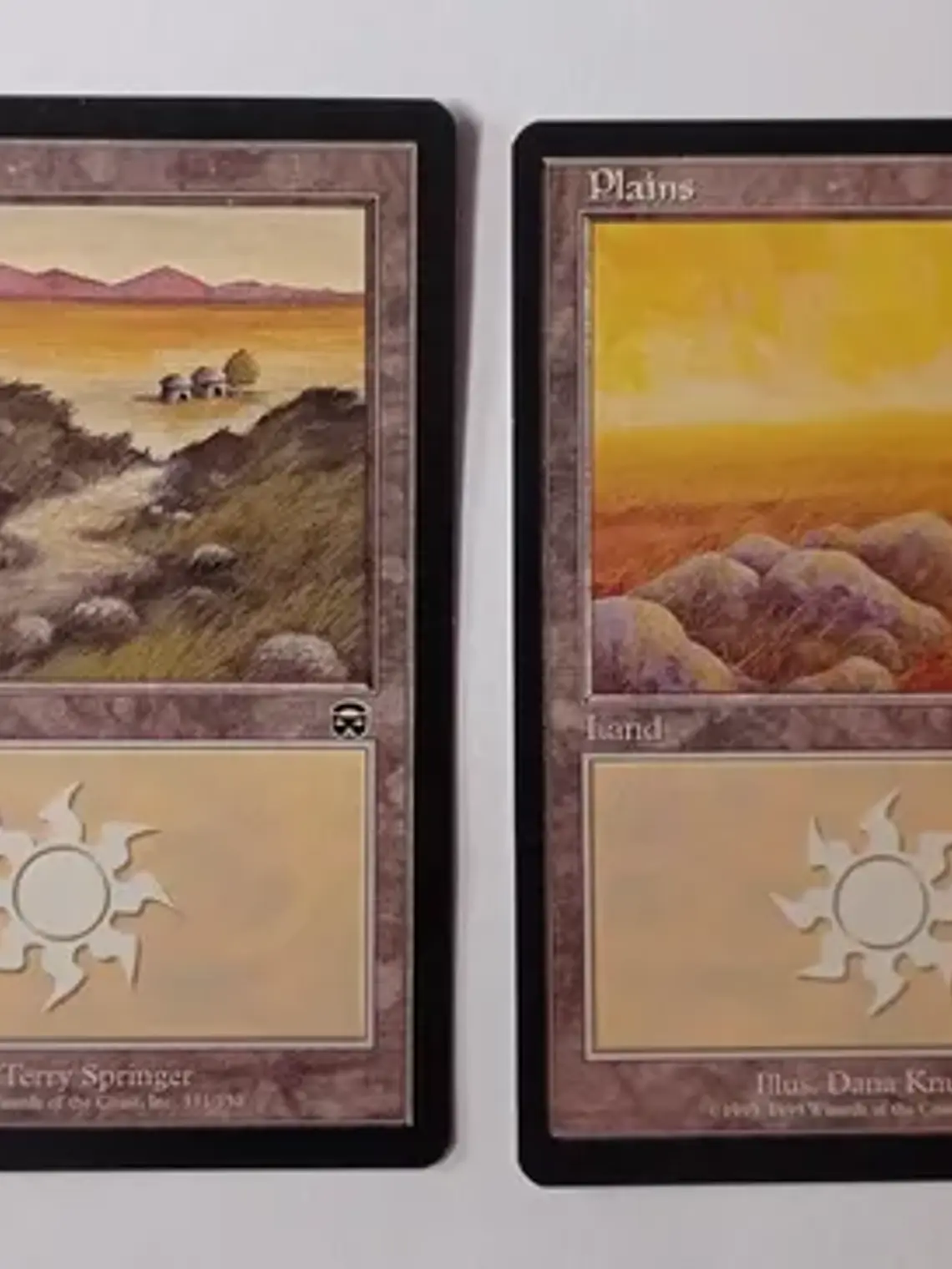 Magic The Gathering Lands 2x Plains Mercadian Masques Mtg 1