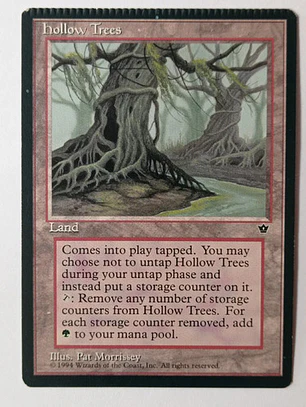 Magic The Gathering Lands 1x Hollow Trees Fallen Empires Mtg