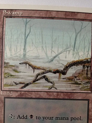 Magic The Gathering Lands 1x Swamp 4ta Ed Mtg