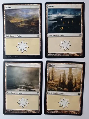 Magic The Gathering Lands 4x Plains Mix Mtg