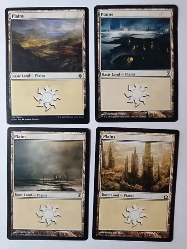Magic The Gathering Lands 4x Plains Mix Mtg 1