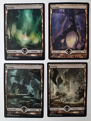 Magic The Gathering Lands 4x Swamp Mix Zendikar+ Mtg