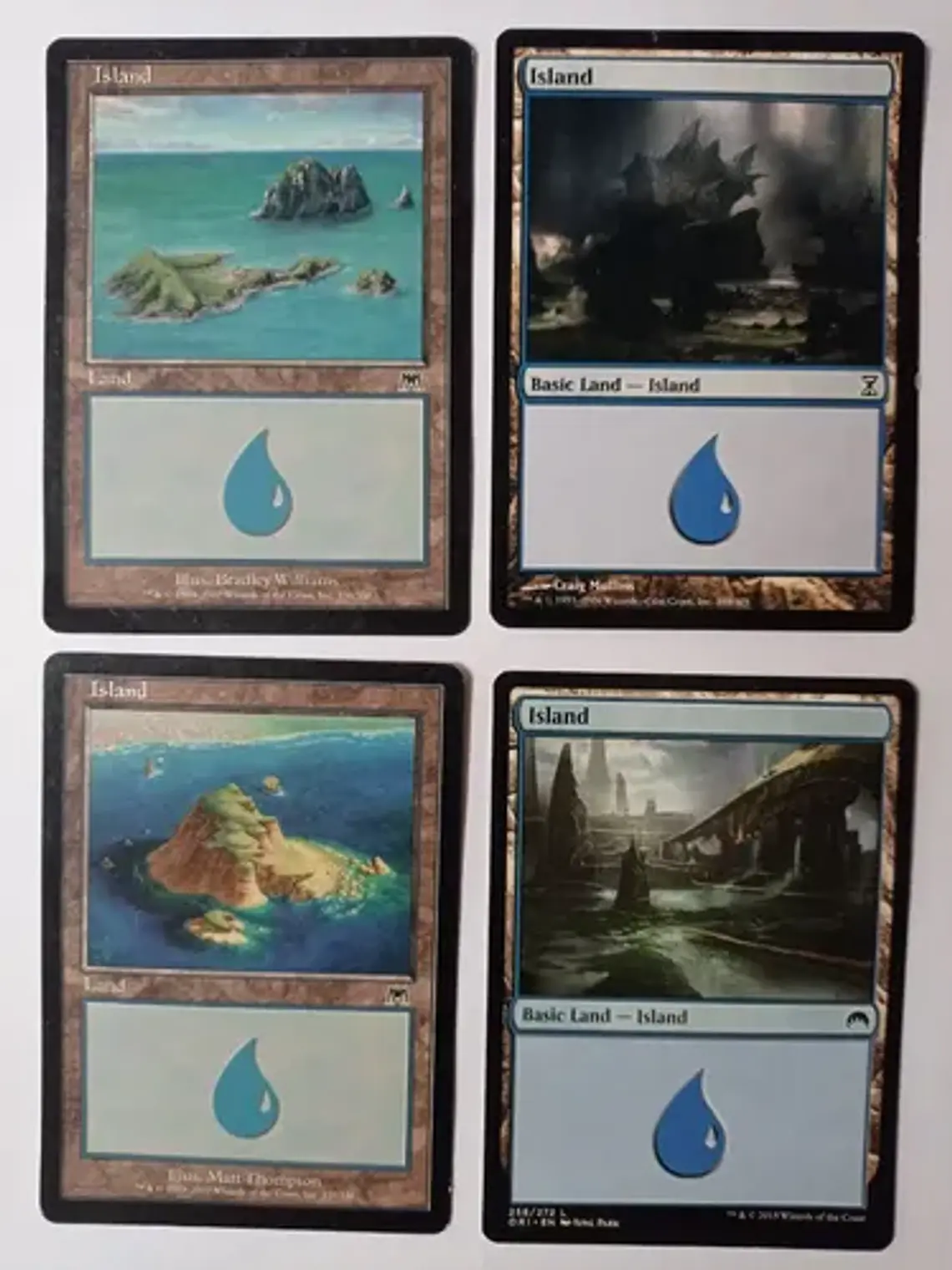 Magic The Gathering Lands 4x Island Mix Onslaught+ Mtg 1