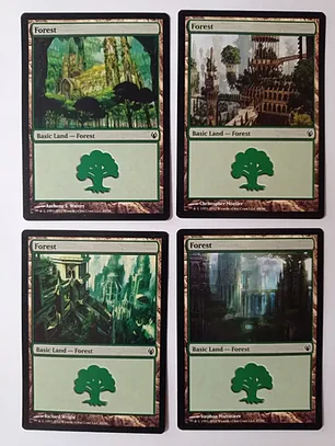 Magic The Gathering Lands 4x Forest Izzet Vs Golgari Mtg