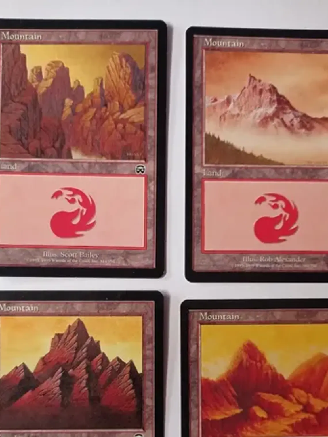 Magic The Gathering Lands 4x Mountain Mercadian Masques Mtg 1
