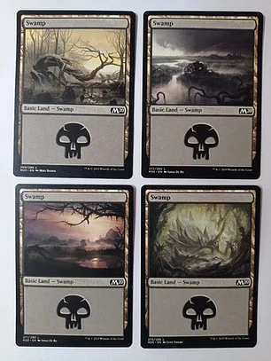Magic The Gathering Lands 4x Swamp M20 Mtg