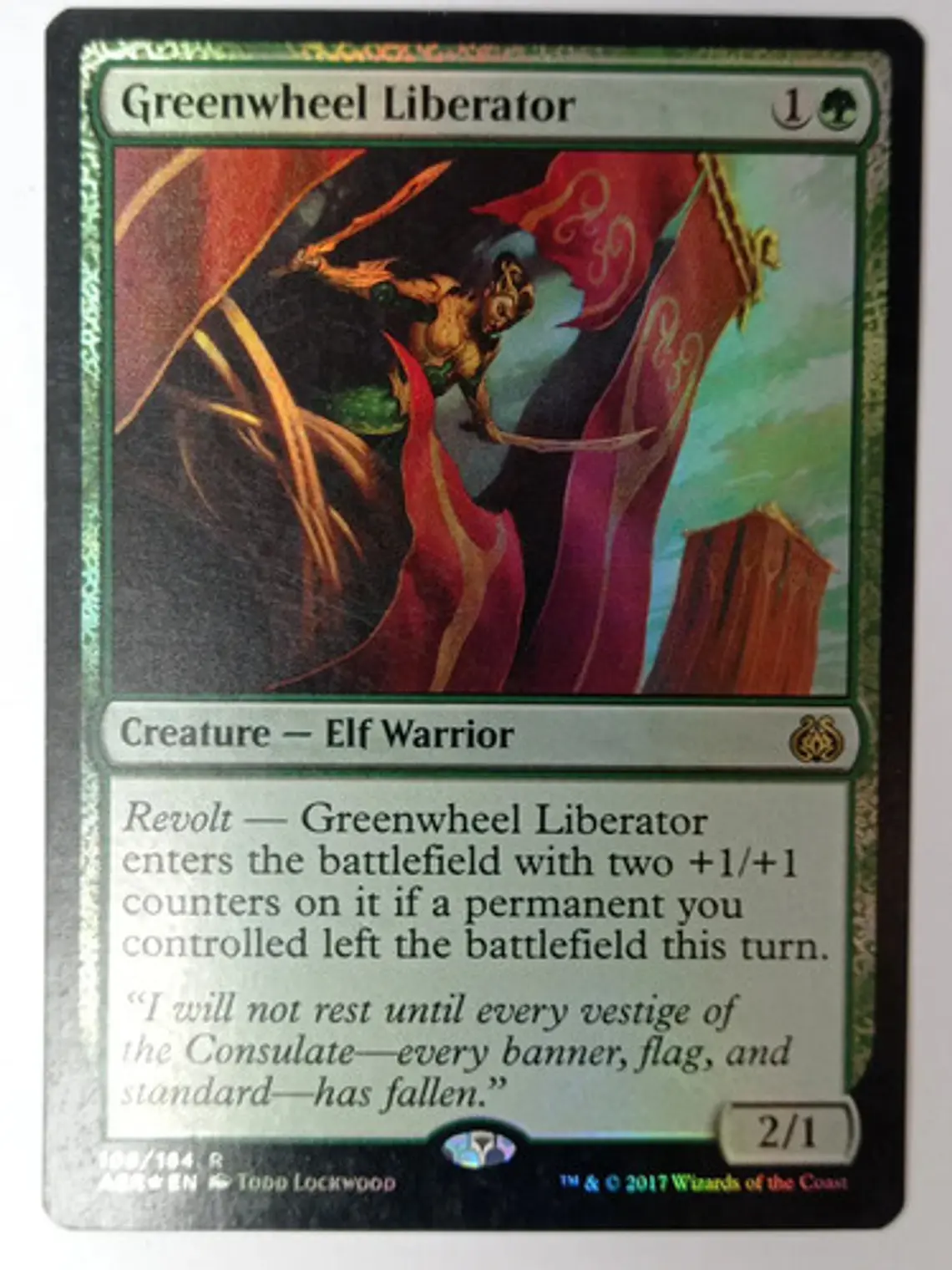 Greenwheel Liberator (foil) [aether Revolt] 1