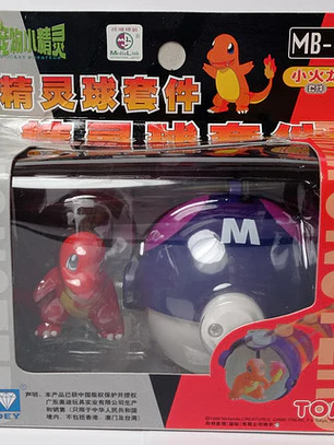 Charmander Con Master Ball 1998 Tomy Pokemon Nintendo Mb-1