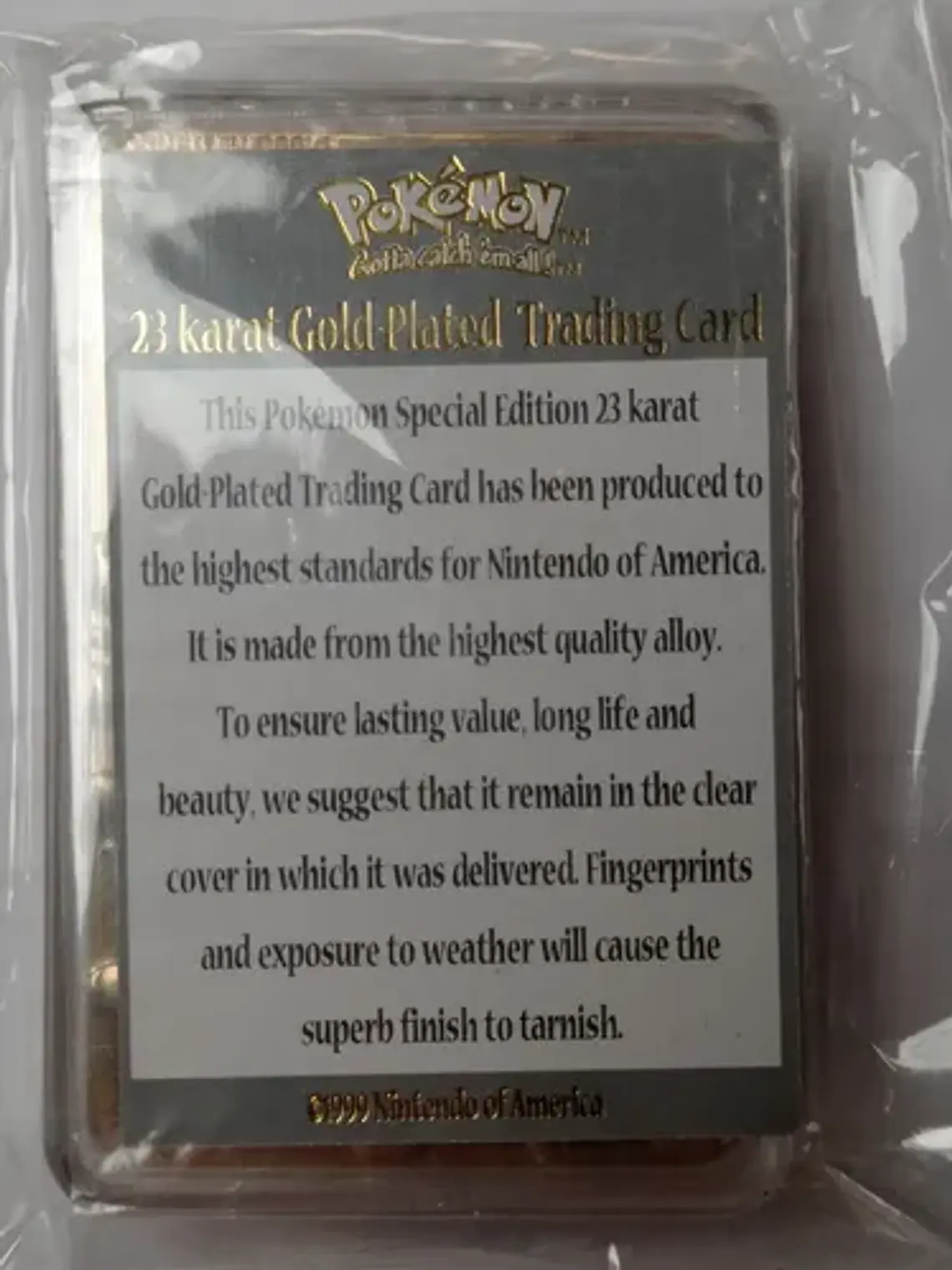 Placa Poliwhirl 1999 Pokemon Nintendo Bañada Oro 4
