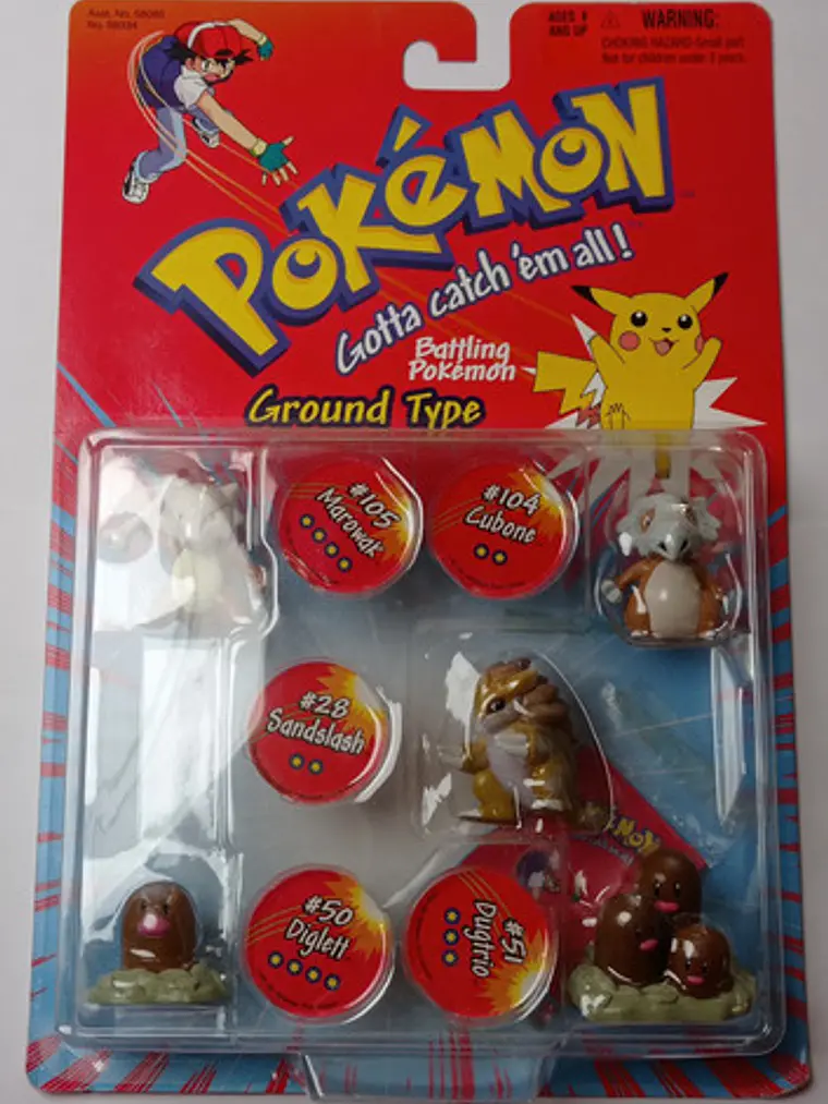 Digglet + Dugtrio + Madrowak + 1999 Hasbro Pokemon Nintendo 1