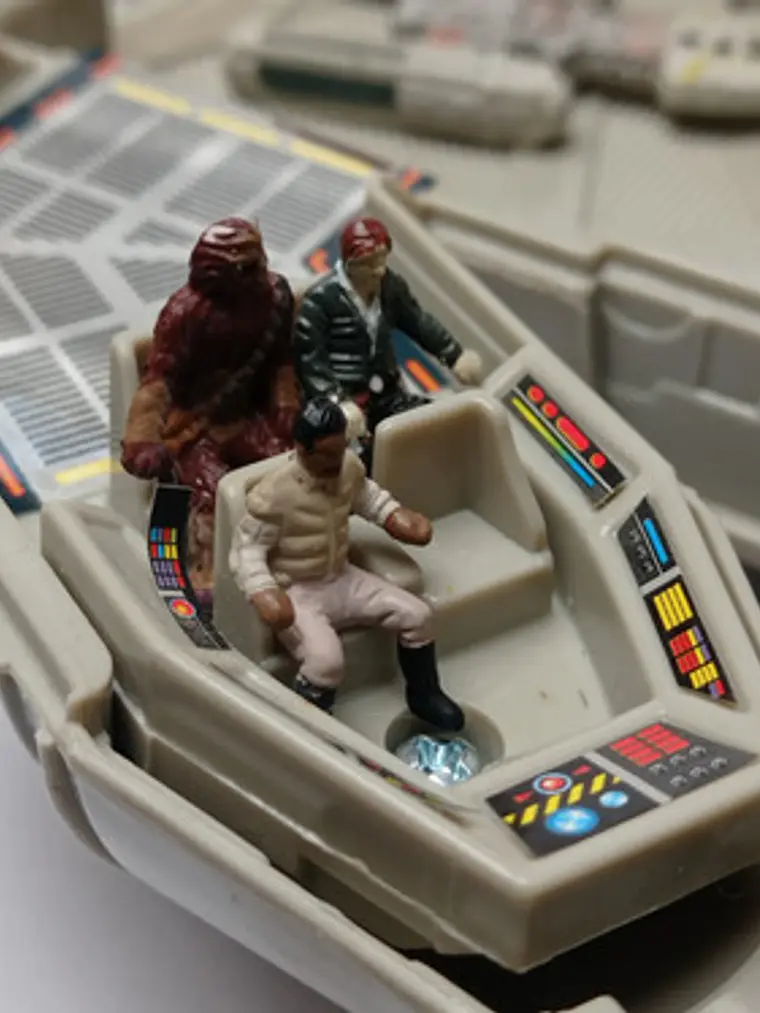 Millennium Falcon Playset 1995 Star Wars Micro Machines Gris 4