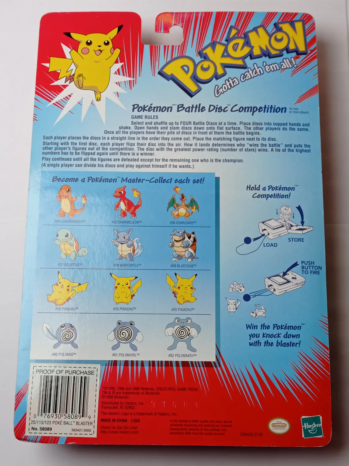 Scyther + Pikachu + Chansey 1999 Hasbro Pokemon Nintendo 6