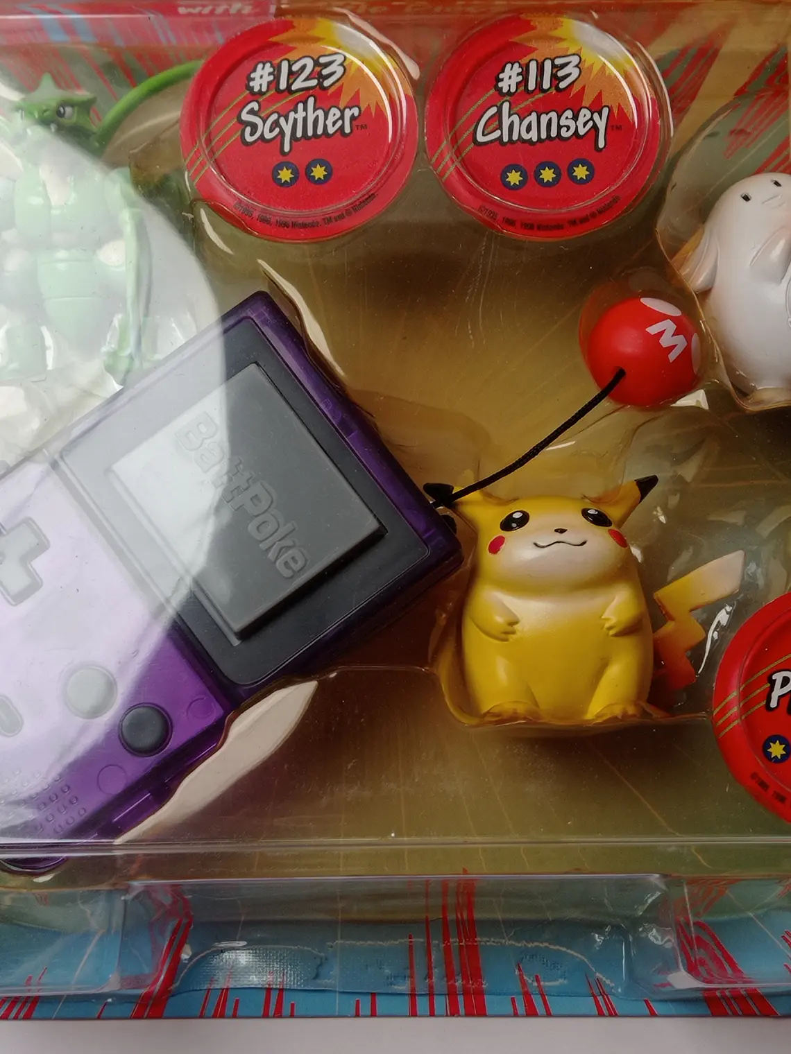 Scyther + Pikachu + Chansey 1999 Hasbro Pokemon Nintendo 5