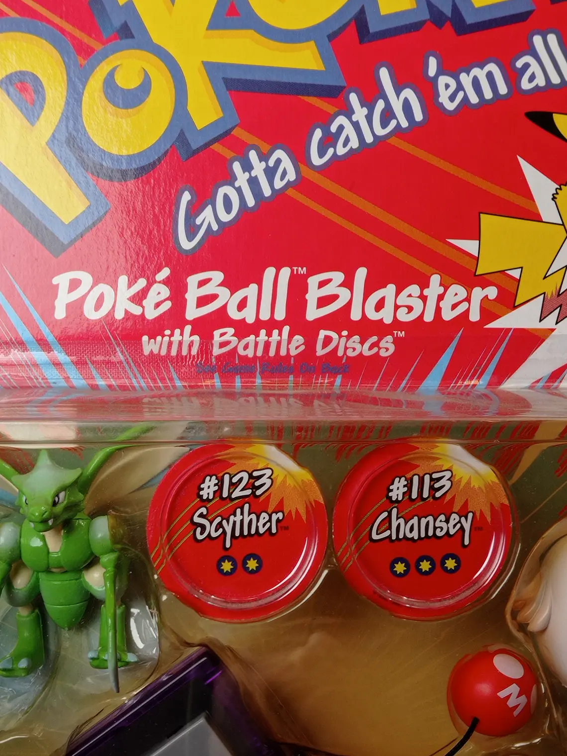Scyther + Pikachu + Chansey 1999 Hasbro Pokemon Nintendo 3