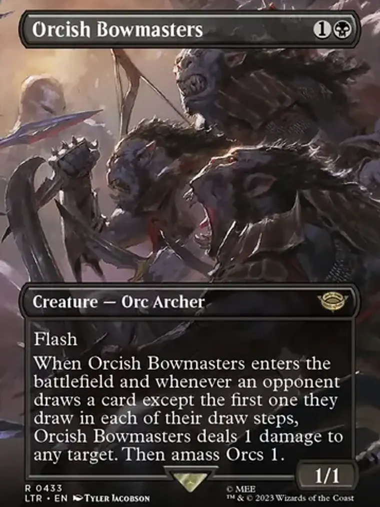 Carta Magic Orcish Bowmasters (alt Foil) [middle Earth] Mtg 1