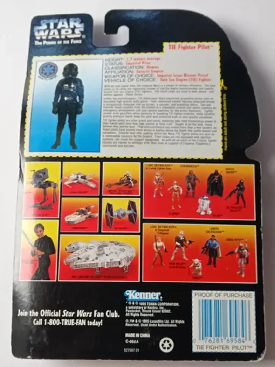Tie Fighter Pilot 1995 Star Wars Power Of The Force 5