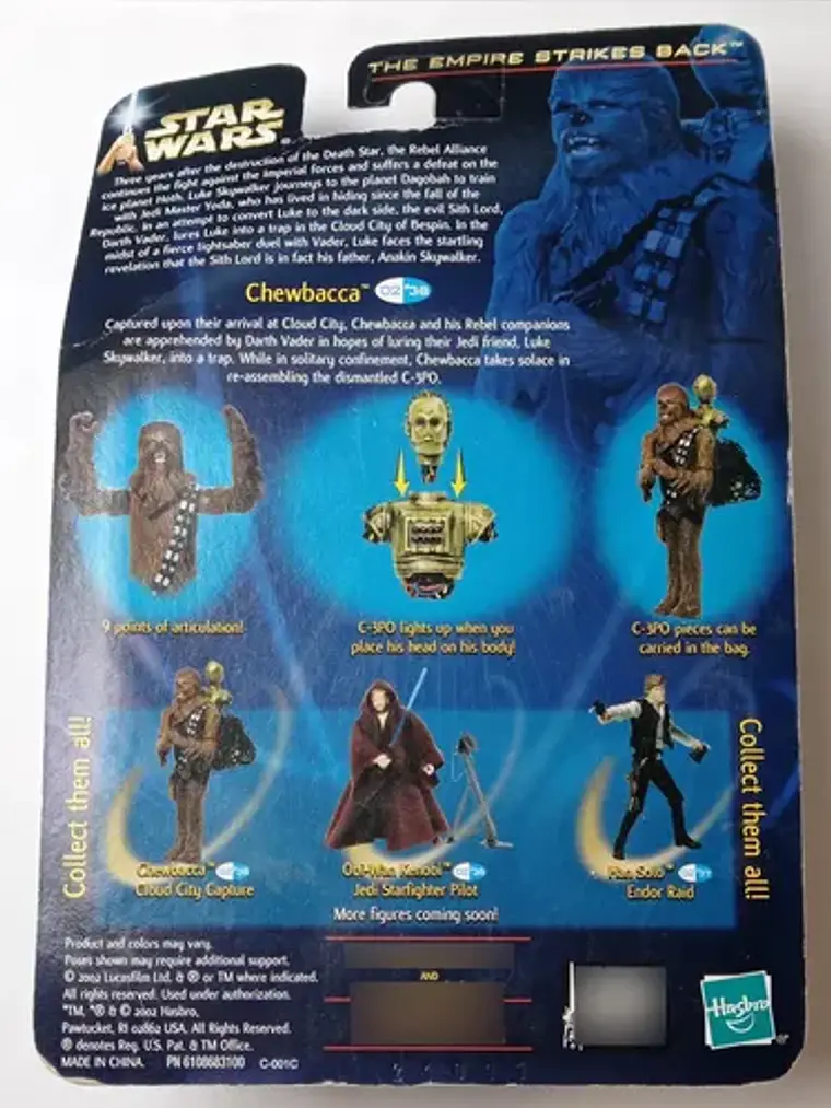 Chewbacca Y C-3po 2002 Star Wars Hasbro Empire Strikes Back 7