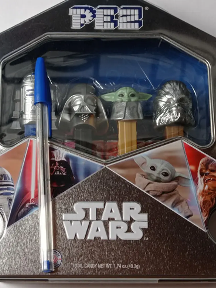 Set Pez Star Wars 2023 Disney Lata Metálica 4 Dispensadores 2