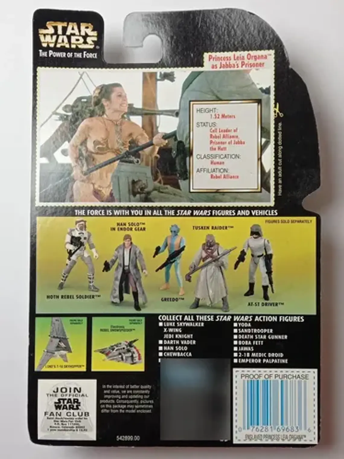 Princess Leia Prisoner 1997 Star Wars Kenner Power Of Force 5