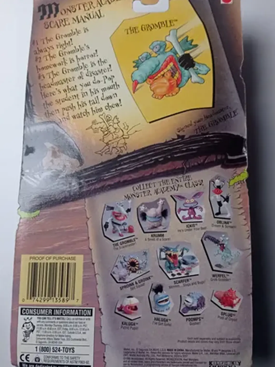 The Gromble 1995 Mattel Monstruos De Verdad Nickelodeon 6