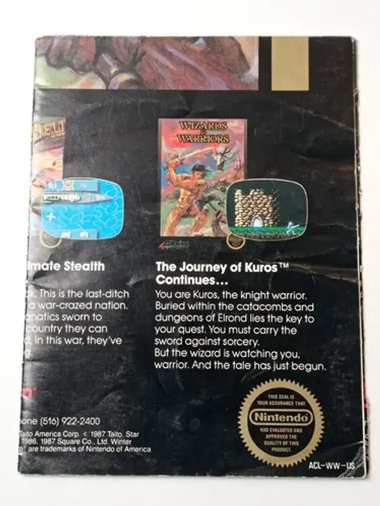 Póster Nintendo Wizards And Warriors 1987 Nes Rare Acclaim 3