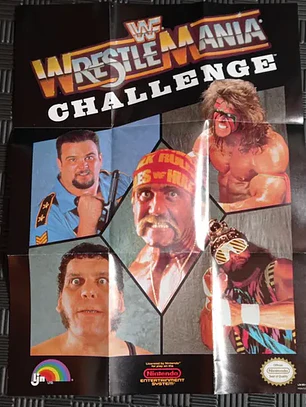 Póster Nintendo WWF Wrestlemania Challenge 1990 Nes LJN