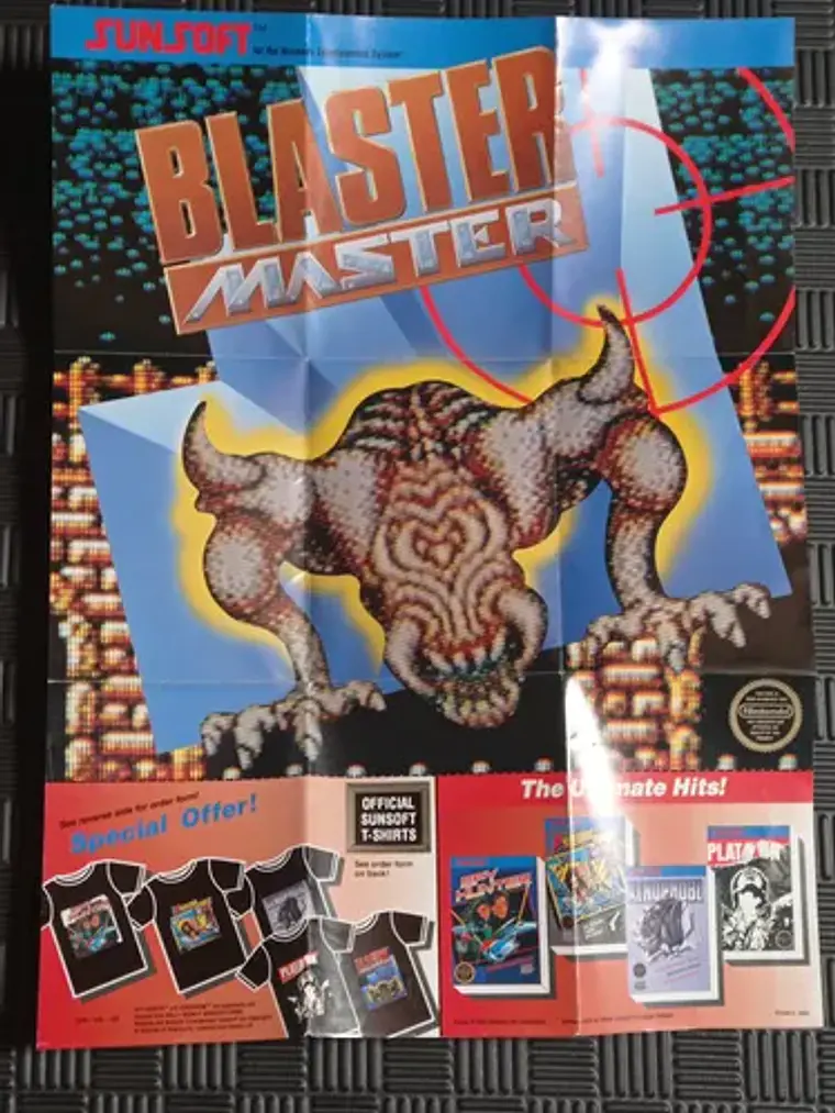 Póster Nintendo Blaster Master 1988 Nes Sunsoft 1