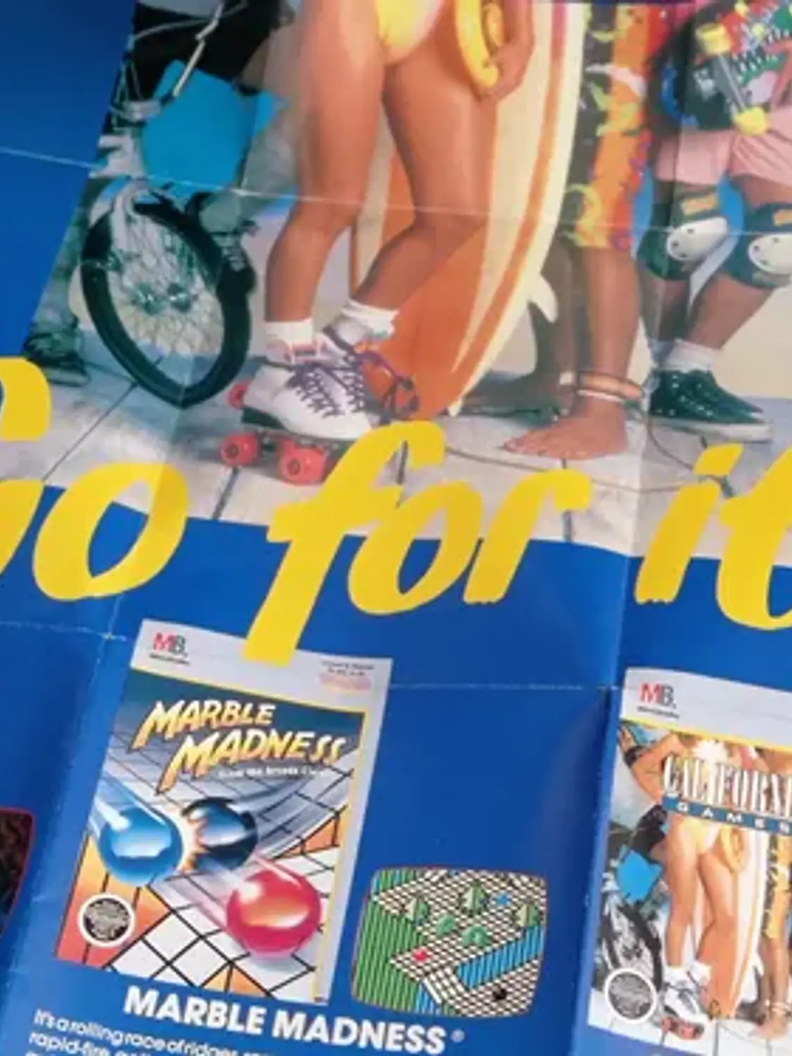 Póster Nintendo California Games 1987 Nes Epyx 2