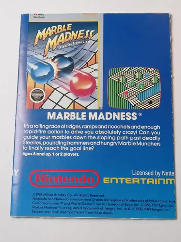 Póster Nintendo California Games 1987 Nes Epyx 3