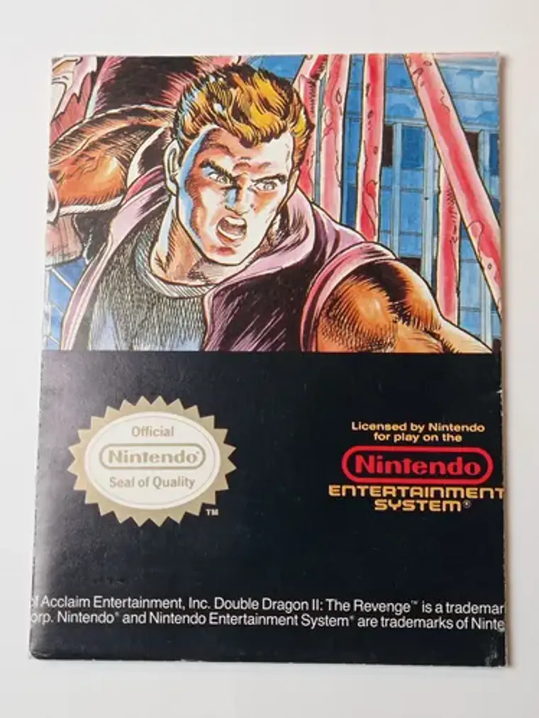 Póster Nintendo Double Dragon II 1989 Nes Acclaim 4
